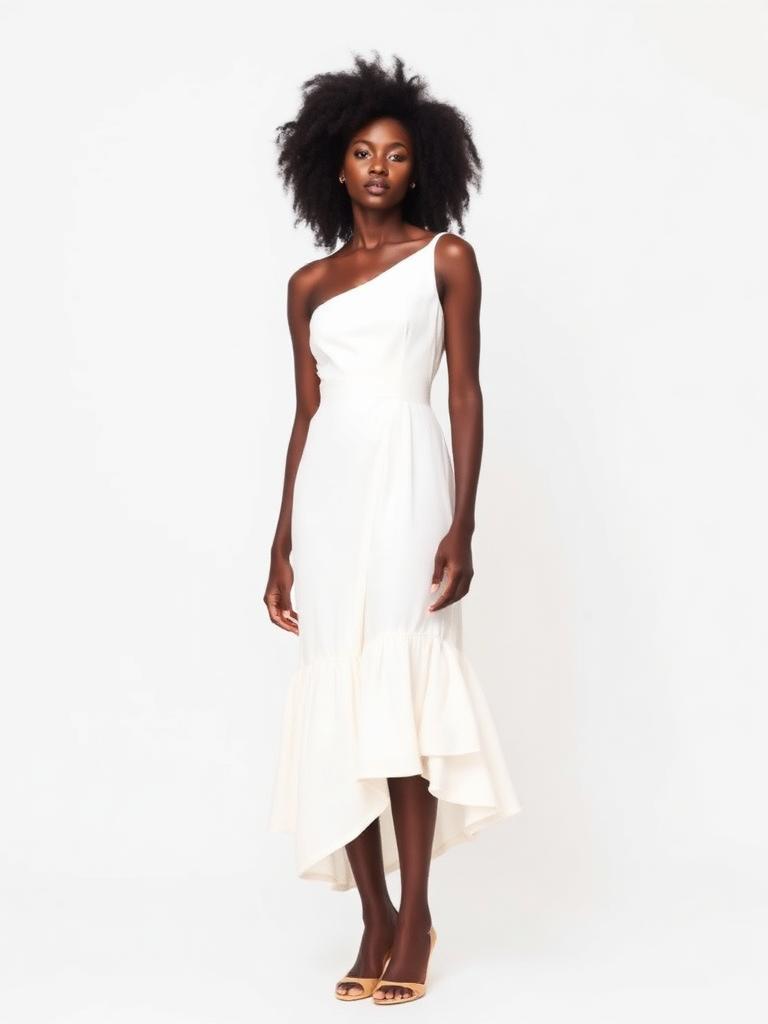 Soft Grace Asymmetrical Bubble Dress